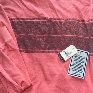 NWT-Johnnie-o, men’s medium long sleeve hooded  T Nantucket red color.